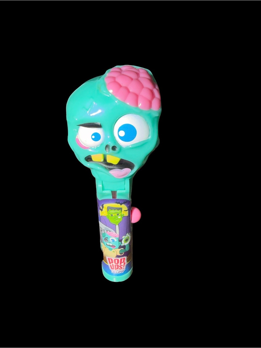 Pop Ups! Zombie Head lollipop candy dispenser.